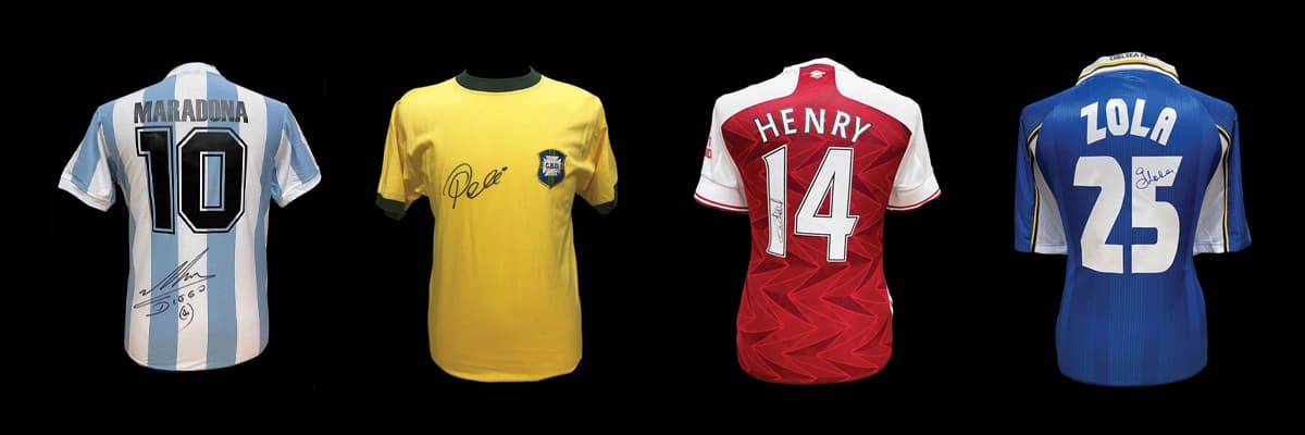 Allstar Signings — signed football shirts and memorabilia display